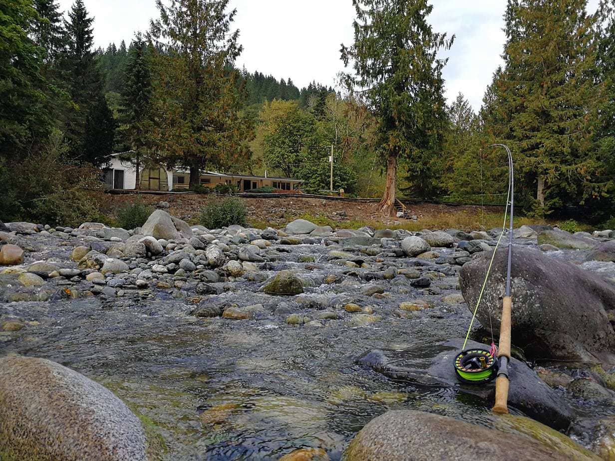 fiskerejser efter Laks, ørred og stør Fiskerejser og fiskeeventyr her bor vi set fra floden