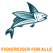 Fiskeeventyr logo med fiskerejser for alle