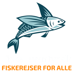 Logo med undertekst 600 Fiskeeventyr logo med fiskerejser for alle